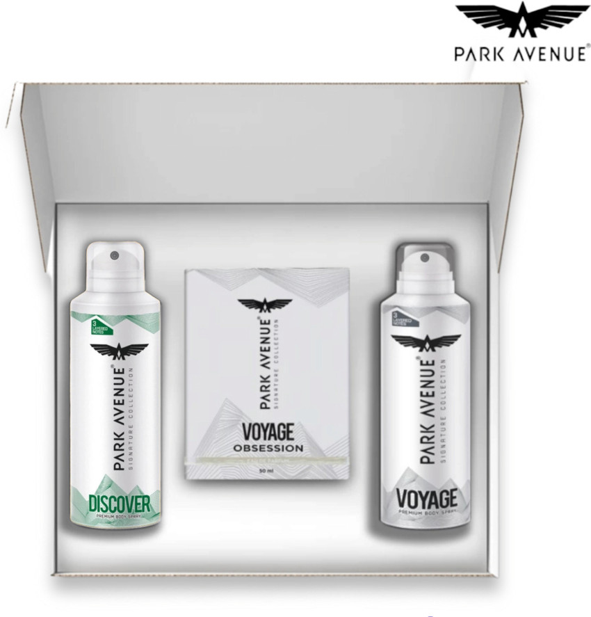 PARK AVENUE Premium Daily Fragrance Kit with Voyage and Discover Perfume Body Spray For Men