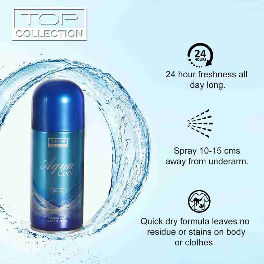 Top Collection Eau De Toilette Deodrant Perfume Spray Aqua Cool