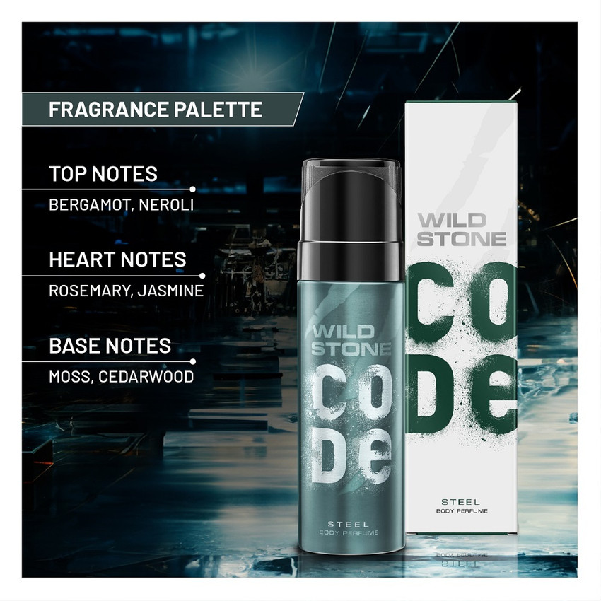 Wild stone steel perfume body 2025 spray