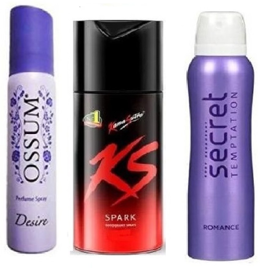 OSSUM DESIRE 25ML KS SPARK 45ML ROMANCE 50ML Deodorant Spray