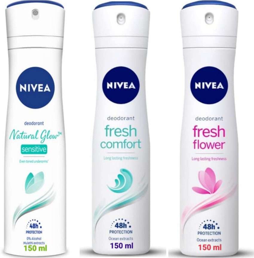 NIVEA Natural Glow Sensitive , Fresh Comfort and Fresh Flower