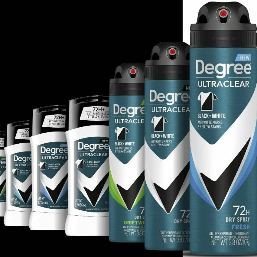Degree Men Ultraclear Black White Fresh 72 Hour Antiperspirant