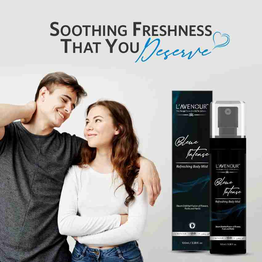 L avenour Blue Intense Refreshing Body Mist For Long Lasting Fragrance Mood Uplifting Body Mist For Men Women