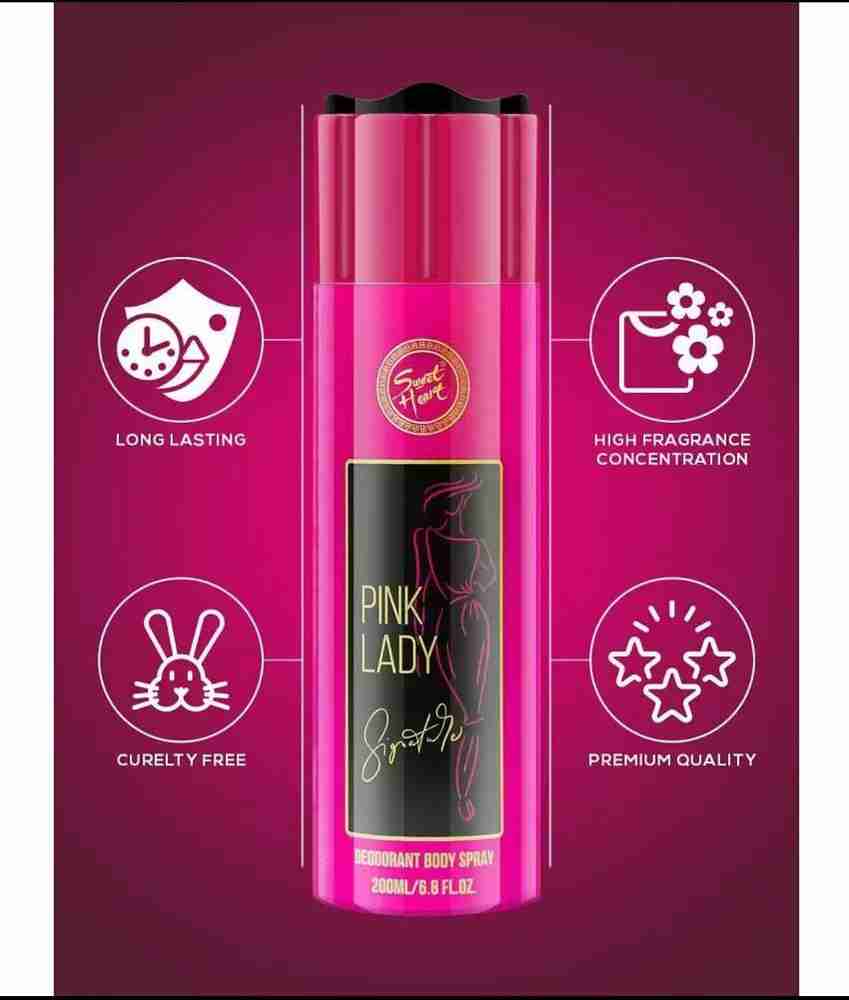 SWEET HEART Pink Lady Signature Deodorant Body Spray for Women