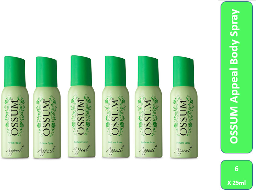 OSSUM Appeal Pocket Perfume Spray Pack of 6x25ml Body Spray