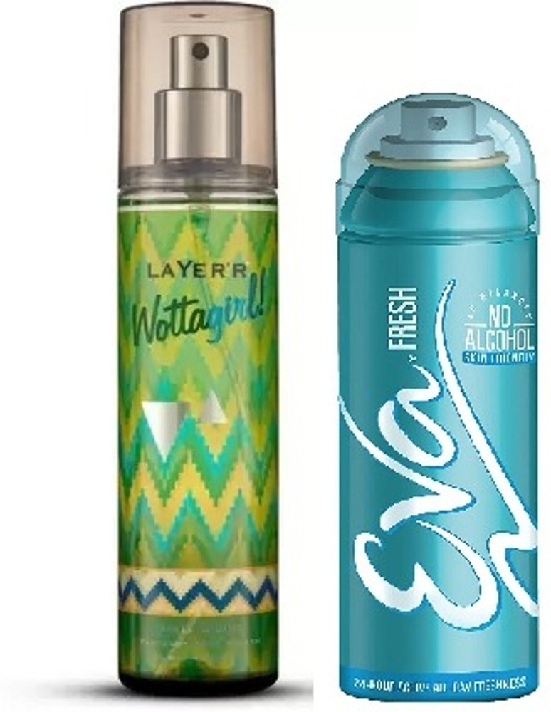 EVA Fresh deo 40ml layer r spell bond perfume 60ml All day