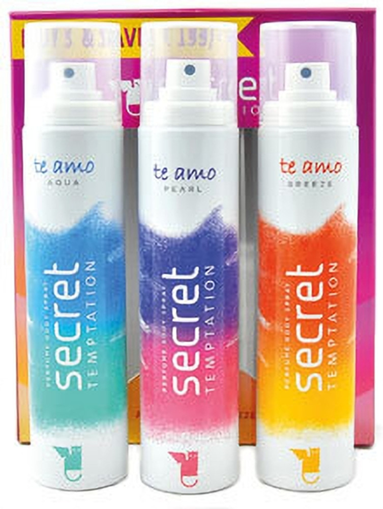 secret temptation Te Amo combo 120 ml x 3 Body Spray For Women
