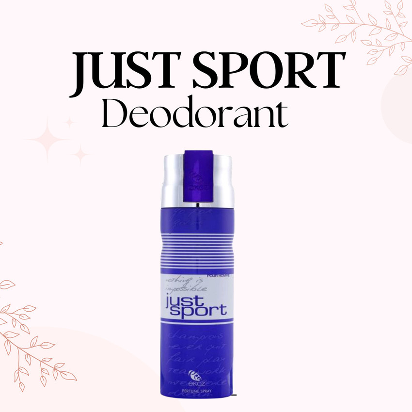 eKOZ Just Sport Pour Homme Body Spray Long Lasting Made in Dubai