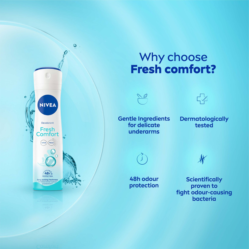 NIVEA Fresh Comfort Clean Scent Deodorant Spray For Women