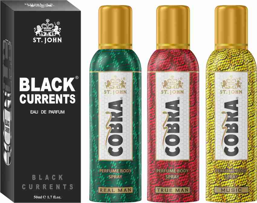 ST JOHN Cobra No Gas Deo True Man Real Man Music 100ml each