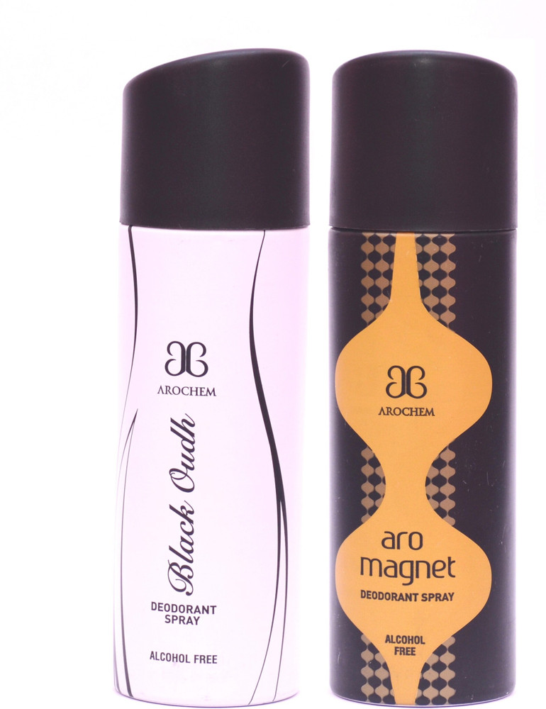 AROCHEM Black Oudh Magnet Deodorant Spray For Men Women