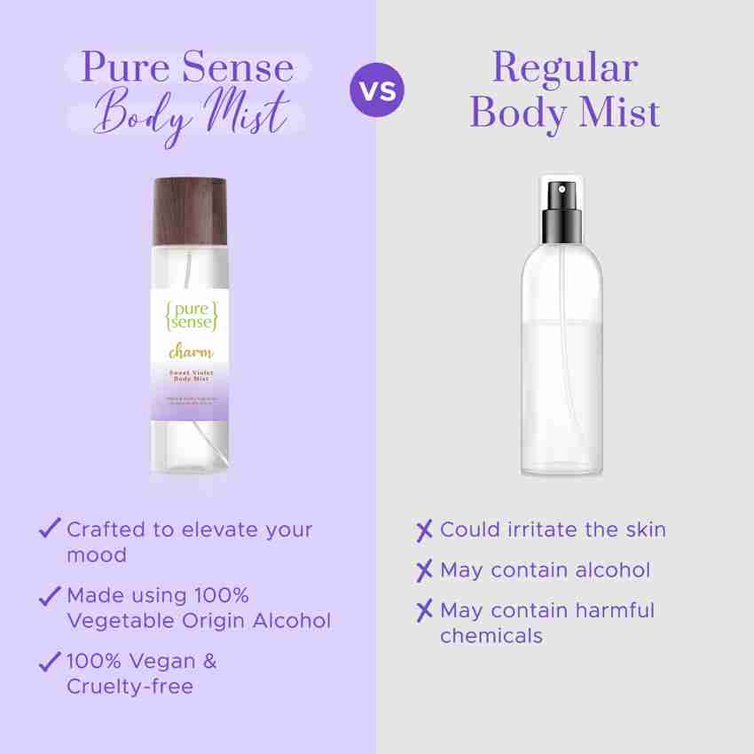 PureSense Charm Sweet Violet Body Mist Long Lasting Fragrance Body