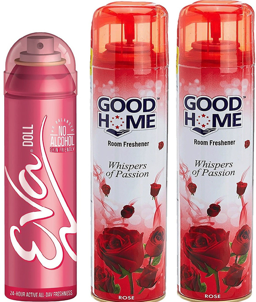 EVA Doll perfume Rose room freshner combo Body Spray For Men