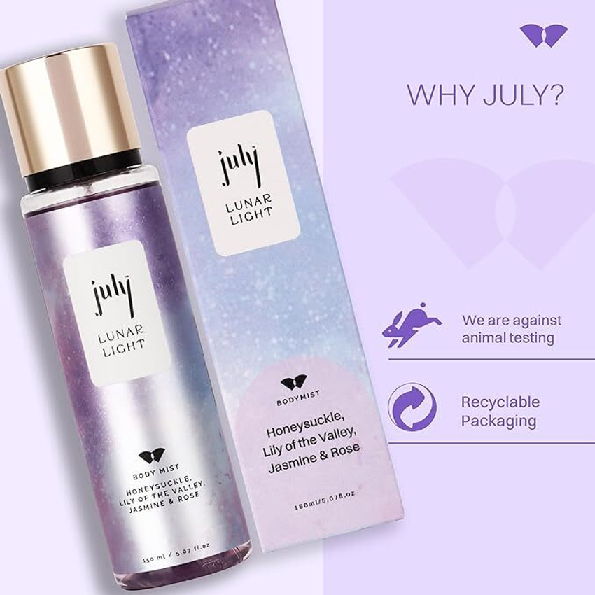 July Lunar Light Body Spray Long Lasting Perfume Fine