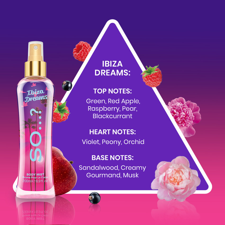 So SO Escape Ibiza Dreams body mist 200ml Body Mist For