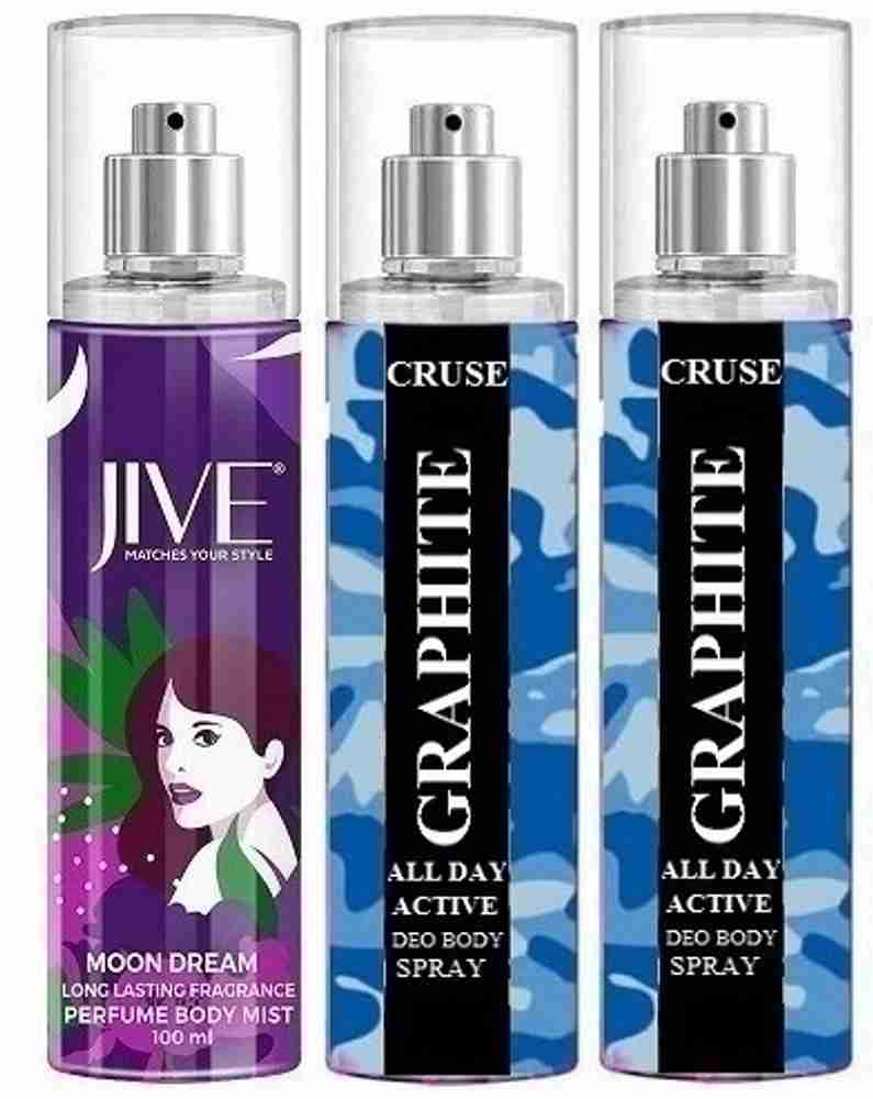 GRAPHITE CRUSE 1 MOON DREAM 2 PACK OF 3 Body Spray For Men