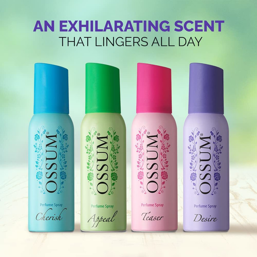 OSSUM Desire Pocket Perfum Pack Of 4x25ml Body Spray For Women
