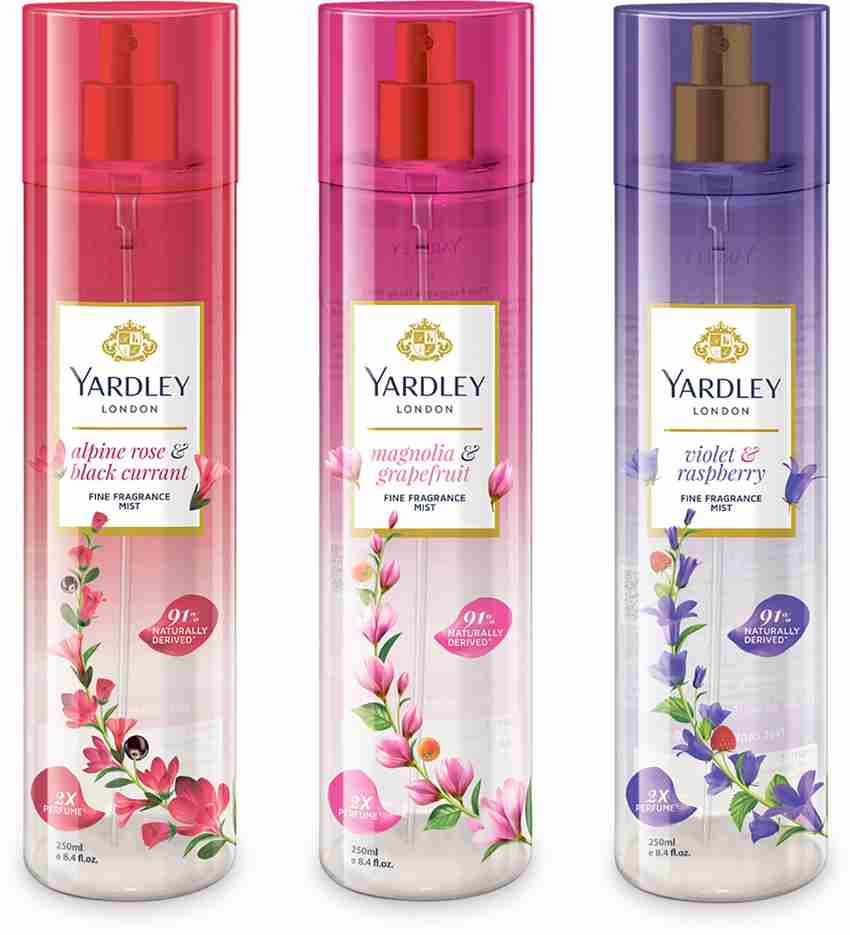 Yardley London Alpine Rose Black Currant Fine Fragrance with 2X