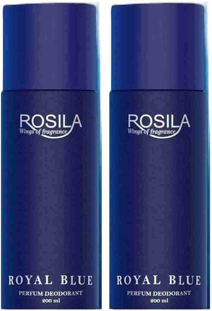 Rosilla Royal Blue Deodorant Body Spray 200ml Pack of 2 Body Spray