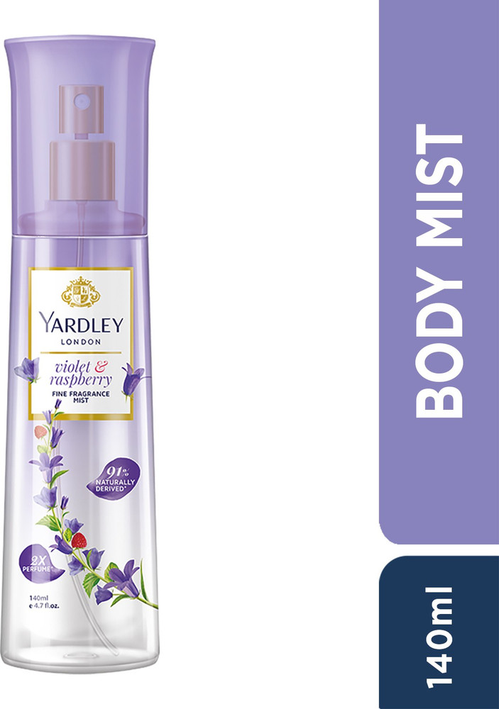 Yardley London Violet Raspberry Fine Fragrance Mist with 2X Perfume Body Mist For Women