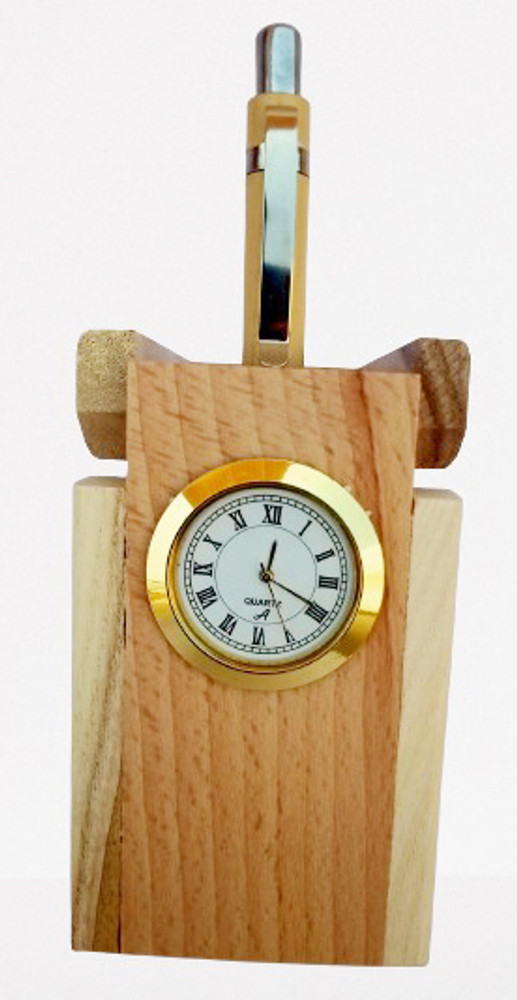 Table pen stand with watch discount