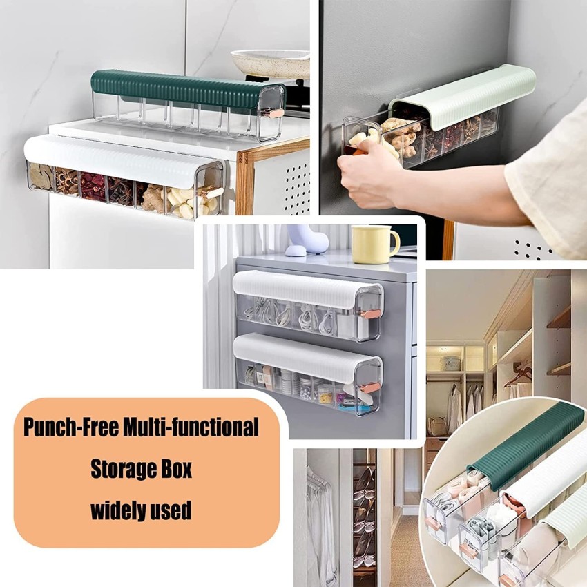 Socks Underwear Organizer, Wall Hanging Storage Box Punch Free Vertical  Storage Containers With Sticky Hook For Storing Socks Underwear Ties