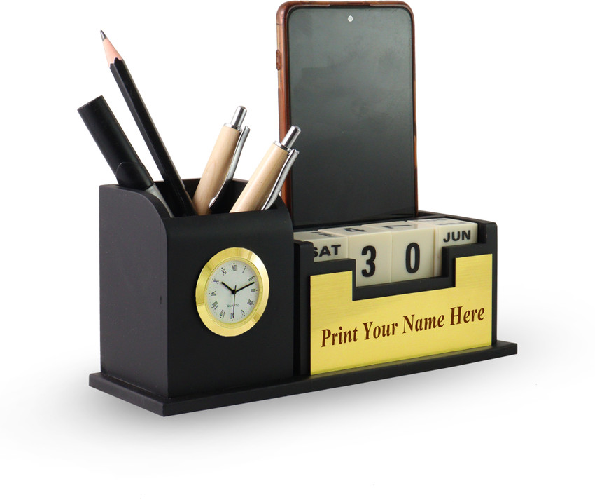 Clock Wooden Pen Stand Flipkart Flipkart Table Watch With Pen