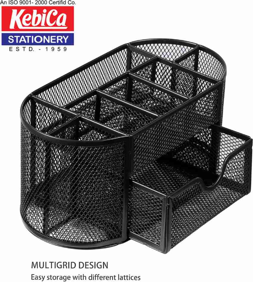 Flipkart Kebica 9 Compartments Metal Office Desk Organizer Stationery Pen Stand Table Jewelry Storage Box with Drawer Office Desk Organizer Stationery Pen Stand Table Jewelry Storage Box with Draw...