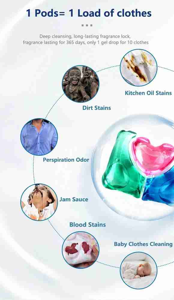 Eco Gals Mini Laundry Liquid Detergent Pods for Laundry Cleaning 3