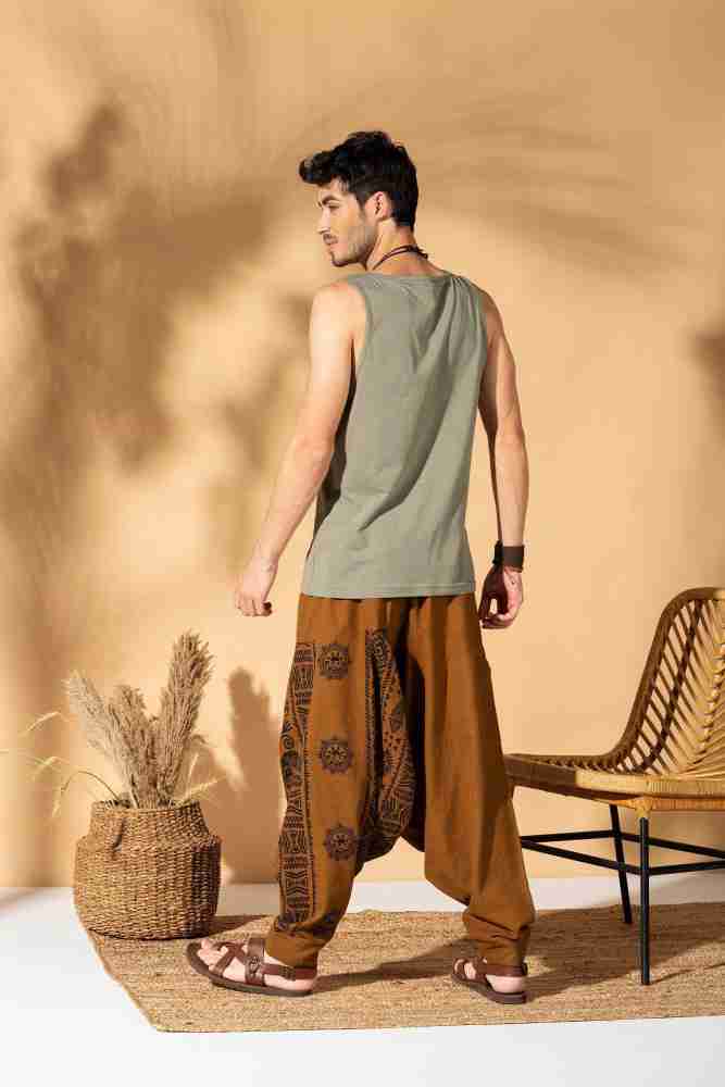 The Veshti Company Printed Cotton Men Harem Pants - Buy The Veshti