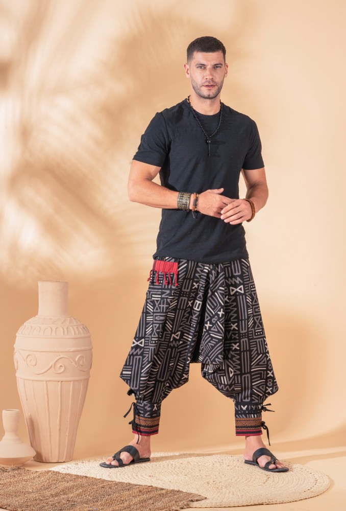 The Veshti Company Printed Cotton Men Harem Pants - Buy The Veshti