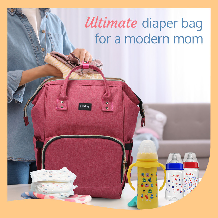 LuvLap Lily Diaper bag for mom baby Multfunctional