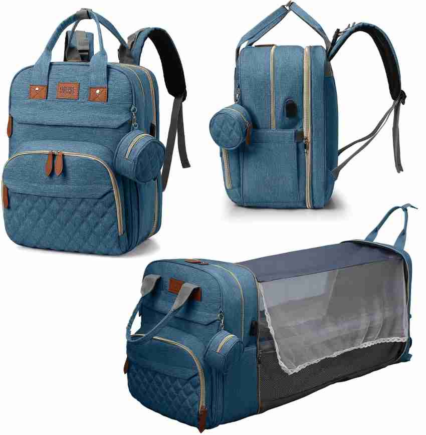 HomeCloud Diaper Backpack Foldable Mummy Bag bagpack with Bassinet Travel Foldable 900D Baby Diaper Bag Buy Baby Care Products in India Flipkart