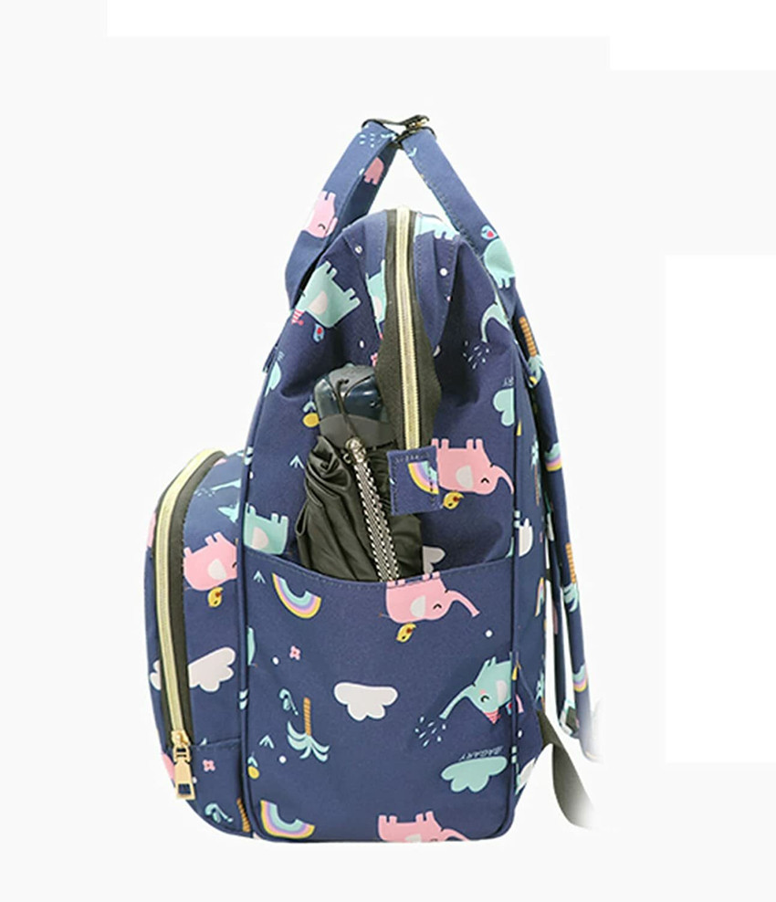 HOUSE OF QUIRK Baby Diaper Bag Blue Maternity Backpack Dark Blue