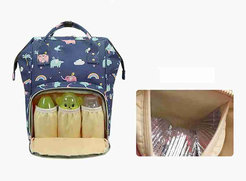 HOUSE OF QUIRK Baby Diaper Bag Blue Maternity Backpack Dark Blue