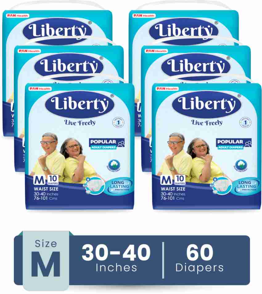 Buy LIBERTY ECO ADULT DIAPERS MEDIUM (M) 30 COUNT WAIST SIZE 30-40 INCH  PACK OF 3 10 COUNT/PACK Online & Get Upto 60% OFF at PharmEasy