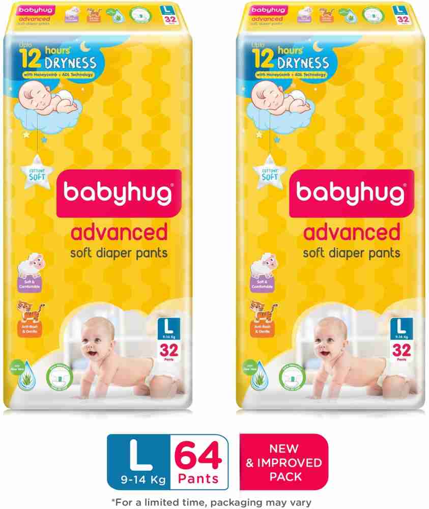 Babyhug Advanced Pant Style Baby Diapers Medium Size (Monthly Pack