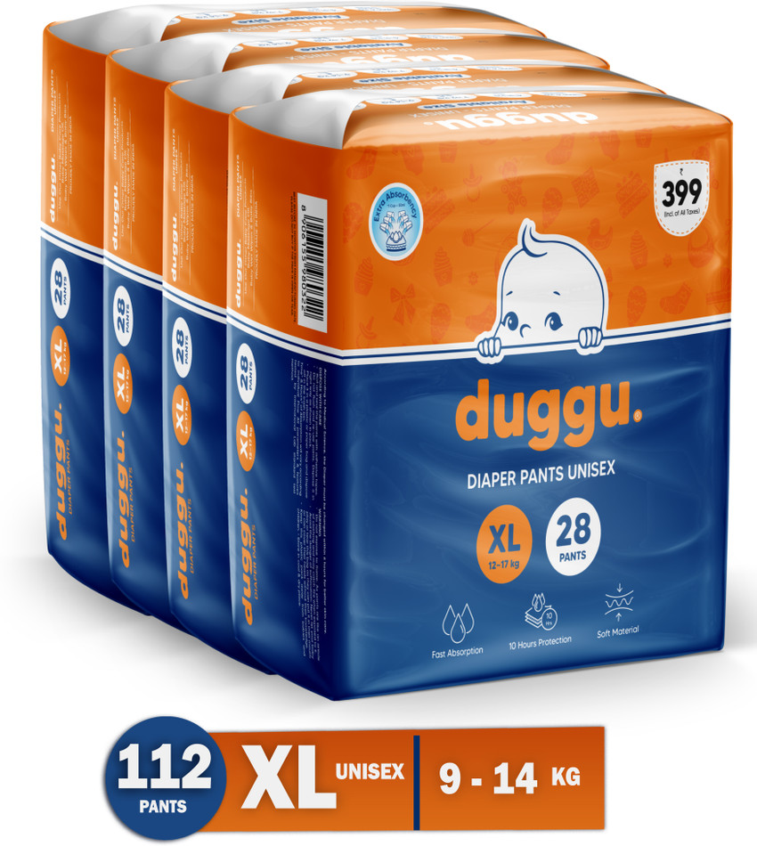 Duggu Baby Diapers Pants Upto 10 hrs Absorption 9 14 Kg