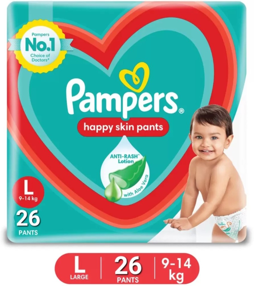 Buy Pampers Large Size Diaper Pants Monthly Box Pack 128 Count Online at  Low Prices in India  Amazonin