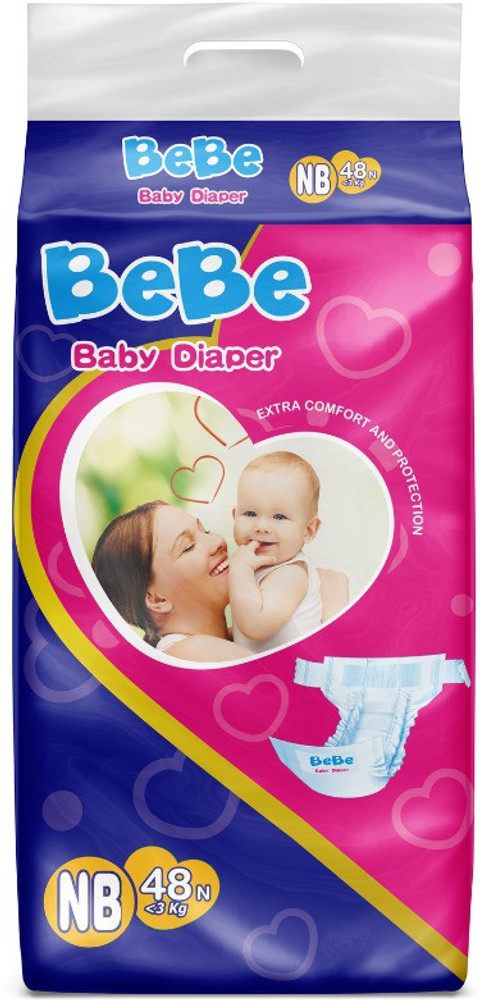 BeBe NB 48 New Born Buy 48 BeBe Tape Diapers Flipkart