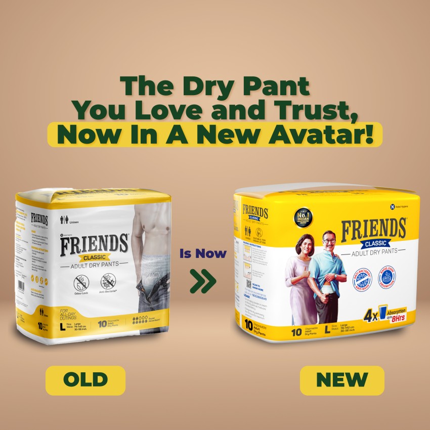 FRIENDS Classic Diaper Pull Ups Pants Adult Diapers - L - Buy 20