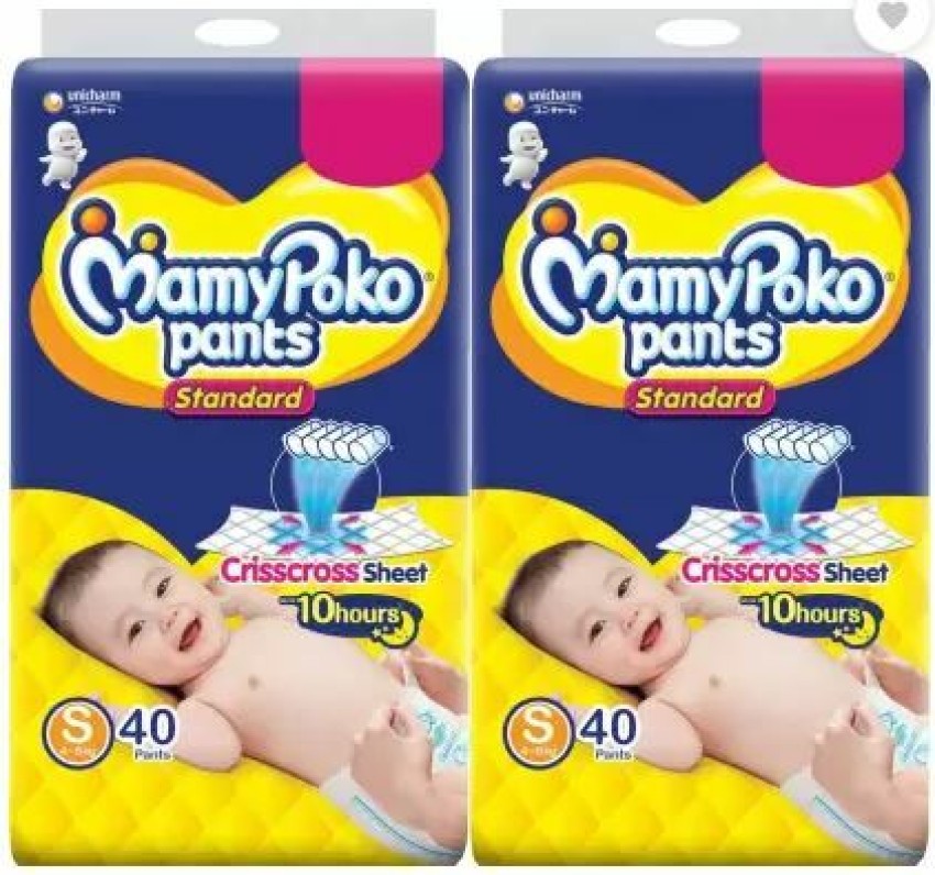 MamyPoko Standard Baby Diaper Pants, Small (4kg - 8kg) - Pack of 2 - S -  Buy 80 MamyPoko Pant Diapers | Flipkart.com