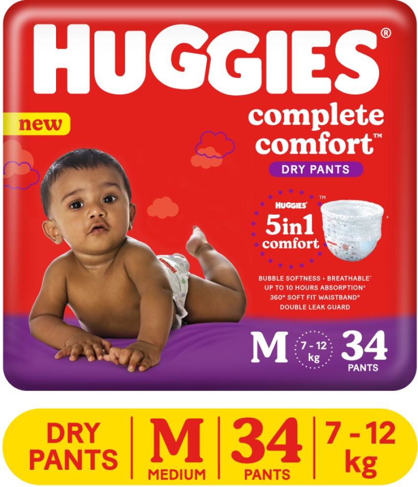 Buy Huggies Complete Comfort Wonder Pants,Large (L) Size Baby Diaper Pants,(64  count) (9-14Kg) with 5 in 1 Comfort Online at Low Prices in India -  Amazon.in