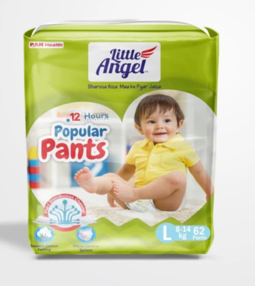 Little Angel Popular pants- Large (62 pieces) - L (62 Pieces) - L - Buy 62  Little Angel Popular Pant Diapers | Flipkart.com