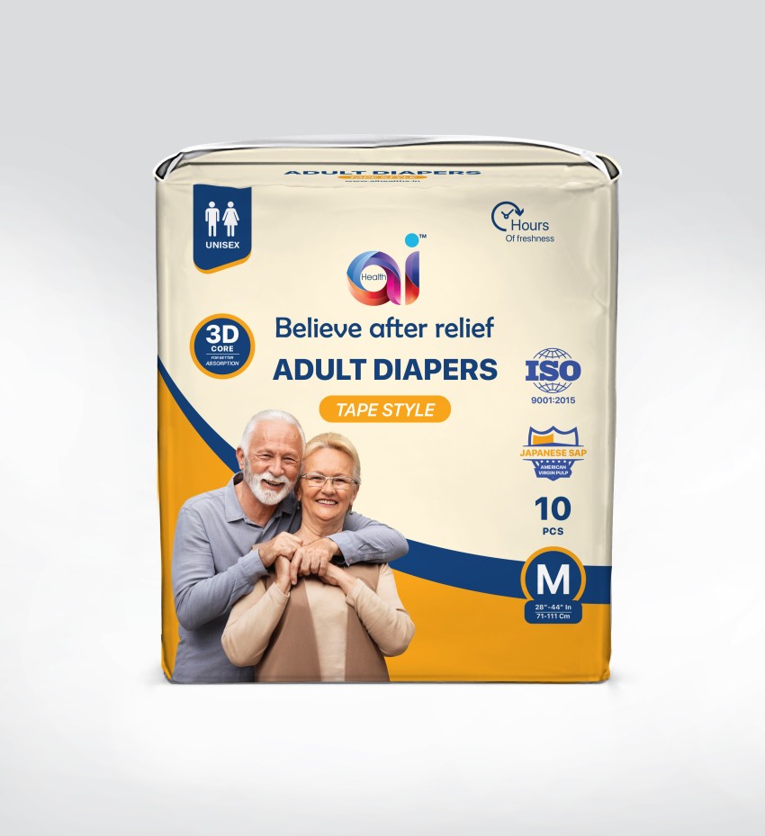 Ai Health Ai-TSD-008 Adult Diapers - M - Buy 10 Ai Health Adult Diapers