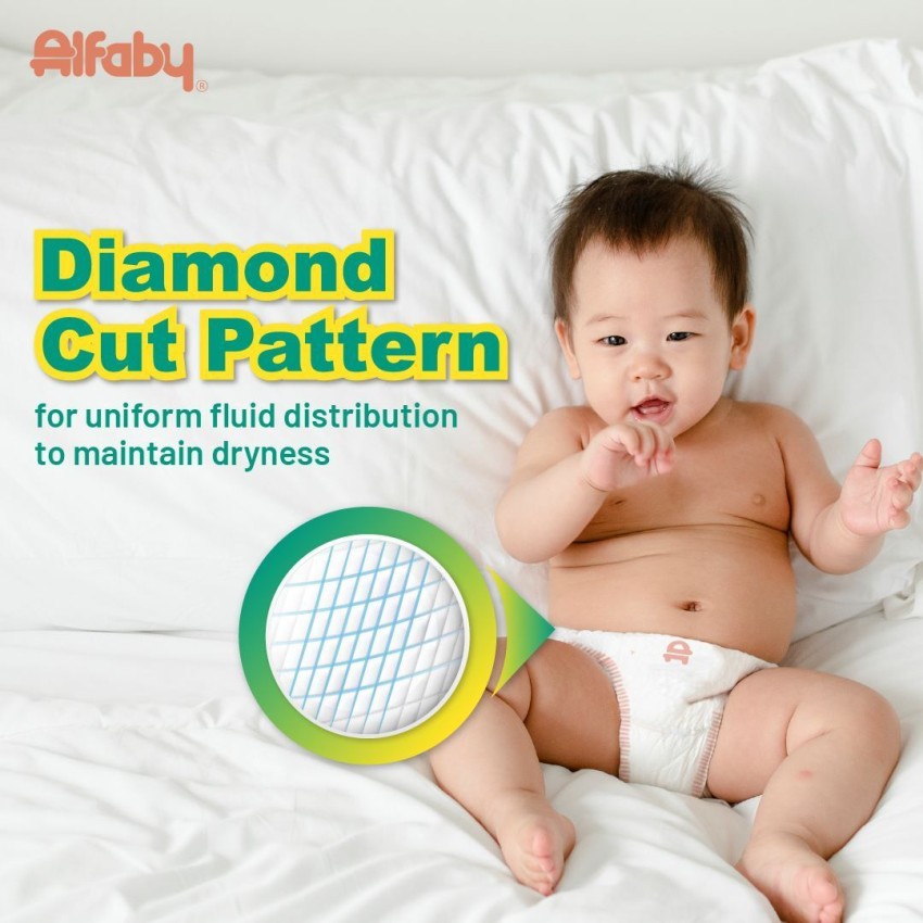 Alfaby 12 hrs protection, Long Lasting Dryness, Leak Proof, Uninterrupted Sleep - M - Buy 34 Alfaby Pant Diapers