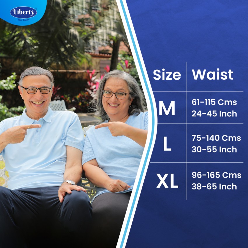 Liberty Eco Pants Unisex, Waist Size (96-165 cms, 38-65 Inches) (Pack of  2) Adult Diapers - XL - Buy 40 Liberty Adult Diapers