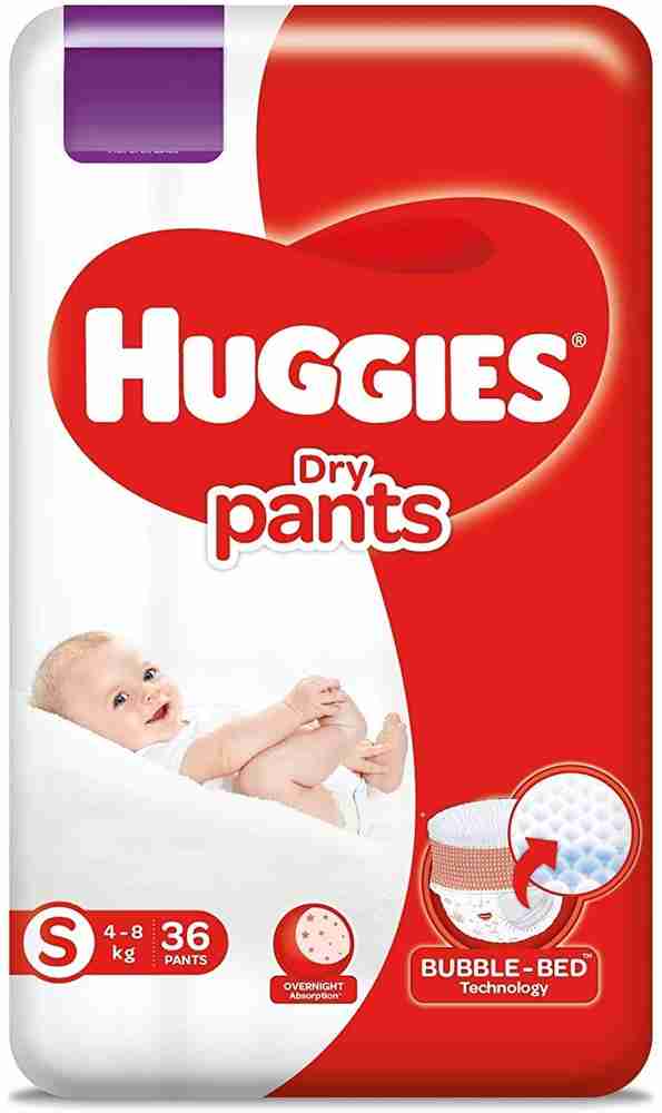 Huggies Dry Pants Small S Size Baby Diaper Pants 36 count S