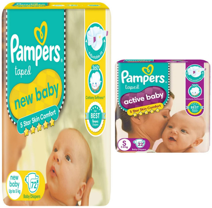 Pampers new baby diapers 72 2025