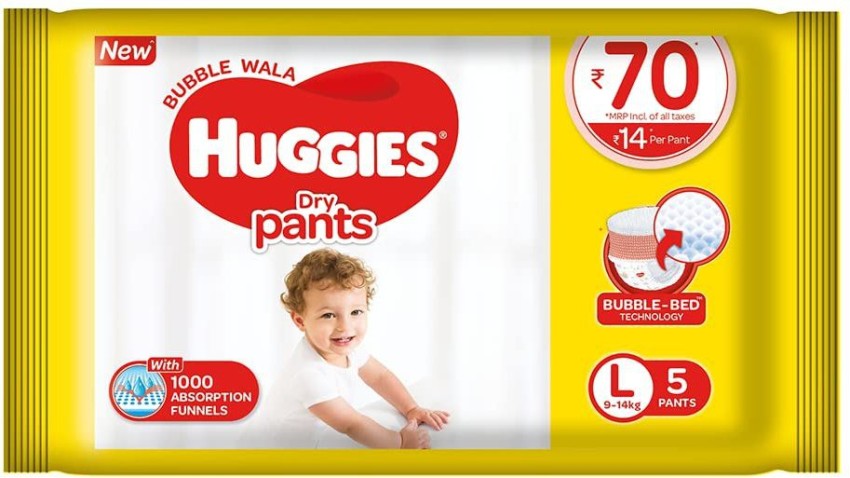 Huggies Dry Pants L size, Babies & Kids, Bathing & Changing, Diapers & Baby  Wipes on Carousell